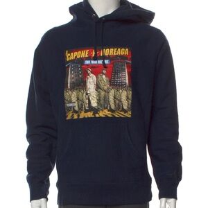 Supreme Navy Graphic Hoodie